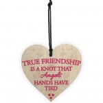 True Friendship Knot Angels Best Friend Gifts Hanging Plaque