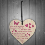 A True Friend - Motivational Friendship Wood Hanging Heart Gift