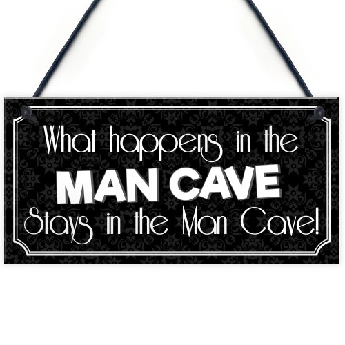 Vintage Man Cave Wall Plaque Sign Gifts Accesories Funny Quote