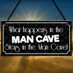 Vintage Man Cave Wall Plaque Sign Gifts Accesories Funny Quote