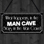 Vintage Man Cave Wall Plaque Sign Gifts Accesories Funny Quote