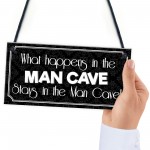 Vintage Man Cave Wall Plaque Sign Gifts Accesories Funny Quote