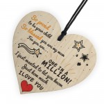 One in a Million Mum Hanging Heart Sign Mothers Day Gift 