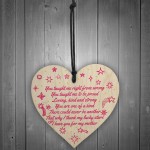 Lucky Stars Wooden Hanging Heart Sign Mothers Day Gifts for Mum