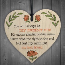 Loving Mum Hanging Wood Heart Sign Mothers Day Gifts