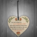 Loving Mum Hanging Wood Heart Sign Mothers Day Gifts