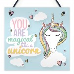 Magical Like A Unicorn Hanging Wall Bedroom Plaque Sign Gift