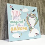 Magical Like A Unicorn Hanging Wall Bedroom Plaque Sign Gift