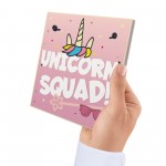 Colourful Pink UNICORN SQUAD Hanging Plaque Girls Bedroom Sign