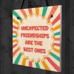 Best Friend Unexpected Friendships Sign Colourful Love Plaque 