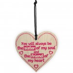Friend Of My Heart Wooden Hanging Heart Friendship Sign Gift