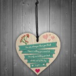 Stronger Inspirational Quote Best Friend Heart Gift Plaque Sign