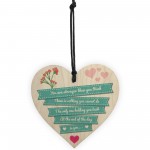 Stronger Inspirational Quote Best Friend Heart Gift Plaque Sign