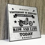 Motorbike Man Cave Hanging Plaque Garage Gift Motorcycle Sign