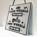 Motorbike Man Cave Hanging Plaque Garage Gift Motorcycle Sign 
