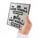 Motorbike Man Cave Hanging Plaque Garage Gift Motorcycle Sign 