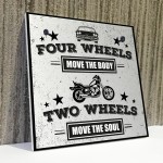 Motorbike Man Cave Hanging Plaque Garage Gift Motorcycle Sign 