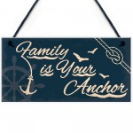 Seaside Family Is Your Anchor Shabby Hanging Plaque Decor Gifts