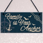 Seaside Family Is Your Anchor Shabby Hanging Plaque Decor Gifts