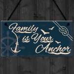 Seaside Family Is Your Anchor Shabby Hanging Plaque Decor Gifts