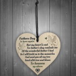 Wonderful Father Hanging Wooden Heart FATHERS DAY Memorial Sign