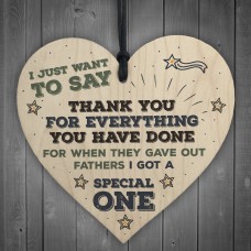 Dad Special One Hanging Wooden Heart FATHERS DAY Gifts For Him 