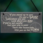 Funny Stand Up To Pee Vintage Bathroom Door Toilet Wall Sign Art