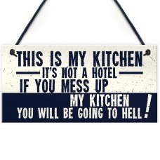Vintage This Is My Kitchen Funny Plaque Shabby Chic Wall Signs