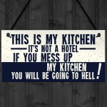 Vintage This Is My Kitchen Funny Plaque Shabby Chic Wall Signs