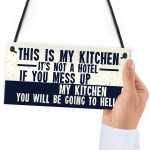 Vintage This Is My Kitchen Funny Plaque Shabby Chic Wall Signs