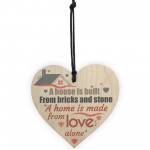 Home Made Of Love Wooden Hanging Heart House Warming Gift Sign