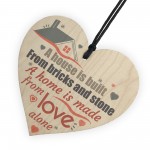 Home Made Of Love Wooden Hanging Heart House Warming Gift Sign