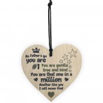 One In A Million Fathers Day Wooden Hanging Wall Heart Sign Gift