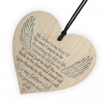 Father Is My Hero Memorial Wooden Hanging Heart Plaque Sign