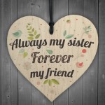 Friendship Sign Sister Friend Plaque Shabby Chic Gift Wood Heart