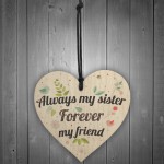 Friendship Sign Sister Friend Plaque Shabby Chic Gift Wood Heart