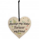 Friendship Sign Sister Friend Plaque Shabby Chic Gift Wood Heart