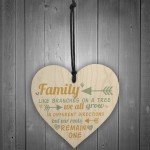 Family Remain One House Warming Wooden Hanging Heart Sign Gift