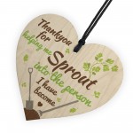 Thank You Gardening Wooden Heart Sign Friend Mother Father Gift