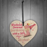 Funny 50% Of Alcohol Garden Wooden Hanging Heart Shed Sign GIFT