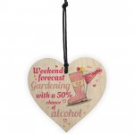 Funny 50% Of Alcohol Garden Wooden Hanging Heart Shed Sign GIFT