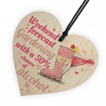 Funny 50% Of Alcohol Garden Wooden Hanging Heart Shed Sign GIFT