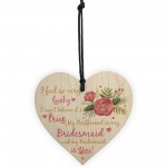 Wedding Bestfriend Bridesmaid Wooden Hanging Heart Wedding GIFT