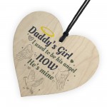 Daddy's Girl Wooden Heart Memorial Bereavement Father's Day Gift