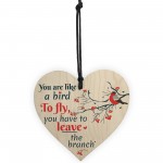 Inspirational You Are Like A Bird Wooden Heart Friendship Signs