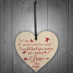 Love You Longer Anniversary Gift Friends Wooden Heart Plaques