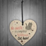 Cute Funny CAT Gift Idea Animal Lover Wooden Hanging Heart Sign 