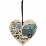 Caravan Open Door Wooden Hanging Plaque Shabby Chic Sign Gifts