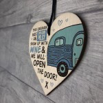 Caravan Open Door Wooden Hanging Plaque Shabby Chic Sign Gifts