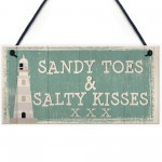 Sandy Toes Shabby Chic Seaside Lighthouse Nautical Theme Signs